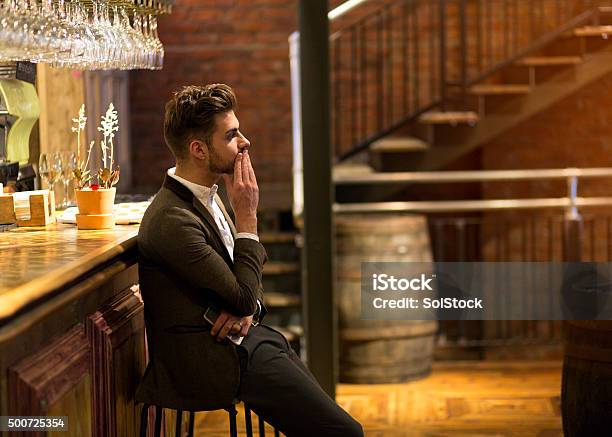 Stood Up Stock Photo - Download Image Now - Men, Dating, Bar - Drink Establishment