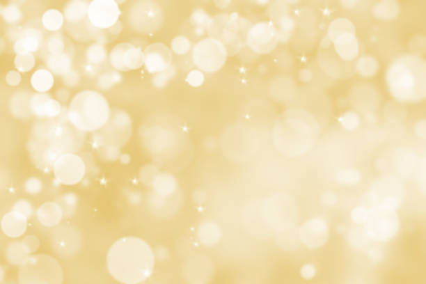 istock Abstract illustration bokeh light on golden background 500725378