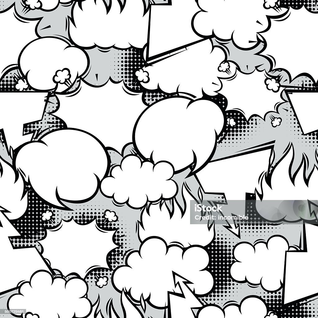 Seamless Pattern Of Comic Speech Bubbles In Cartoon Style Stock seamless-pattern-of-comic-speech-bubbles-in-cartoon-style-stock