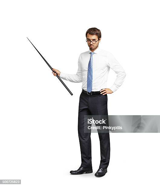 Man Pointer Man With Pointer In His Hand Stock Photo - Download Image Now - Adult ...