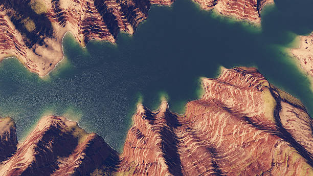 Canyon river aerial view