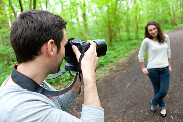 istock Photographer taking picture of an attractive model 500726721