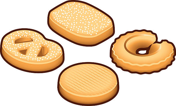 dänisches cookies - shortbread stock-grafiken, -clipart, -cartoons und -symbole
