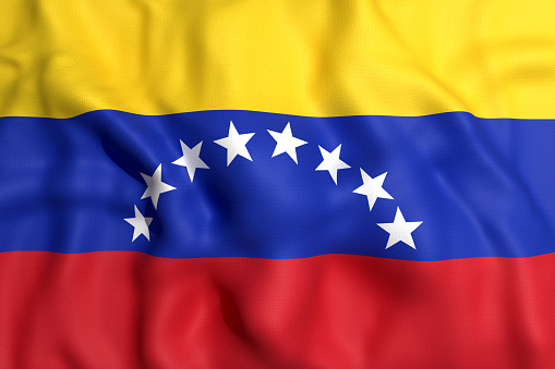 3d rendering of a venezuela flag waving