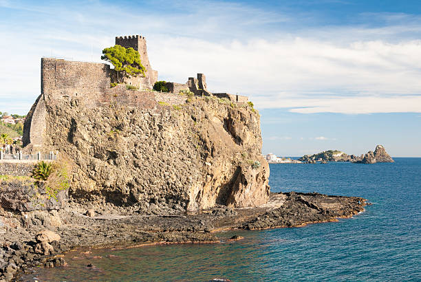 The norman castle of Aci Castello The norman castle of Aci Castello norman style stock pictures, royalty-free photos & images