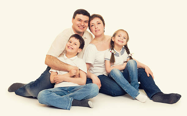 istock happy family in studio 500729048