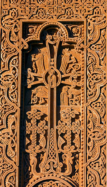 istock Armenian cross stones. 500729394