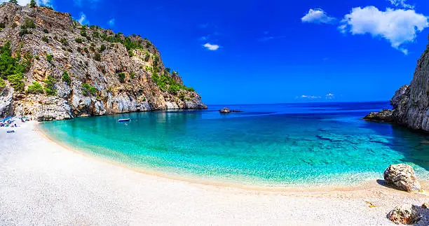 Most Beautiful Beaches Of Greece. Achata,In Karpathos Island.