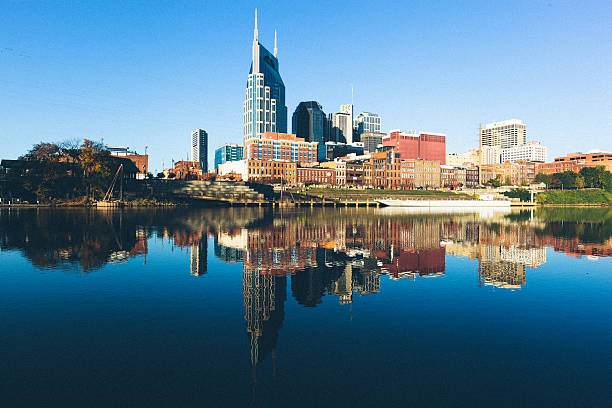 istock Nashville Skyline reflected in the Cumberland River 500734089