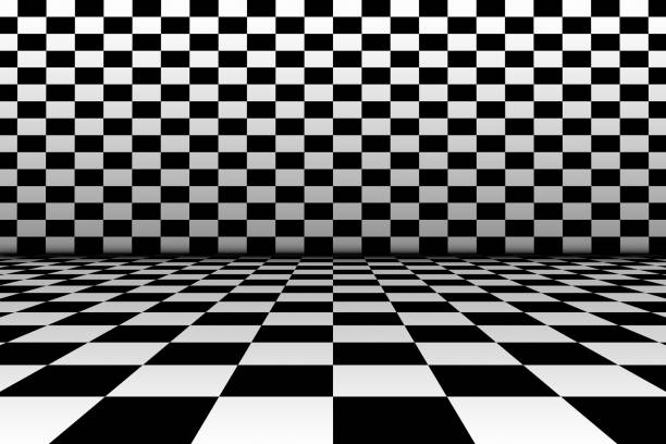 istock Room in the style of a chessboard. 500734108