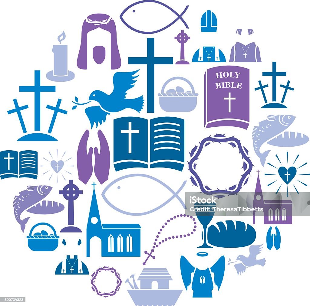 Christianity Icon Set A set of religious Christian icons. See below for other religious icon sets. http://www1.istockphoto.com/file_thumbview_approve/43489204/2/istockphoto_43489204-Fruit-and-Vegetable-Icon-Set.jpg Christianity stock vector