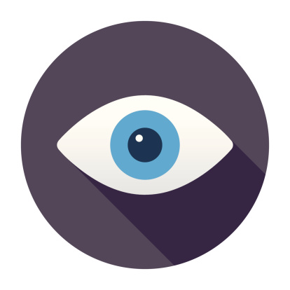 Flat & Long Shadow Eye Icon