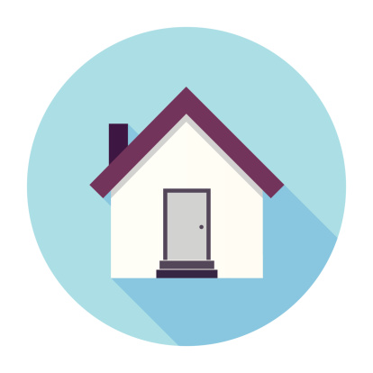 Flat & Long Shadow House Icon