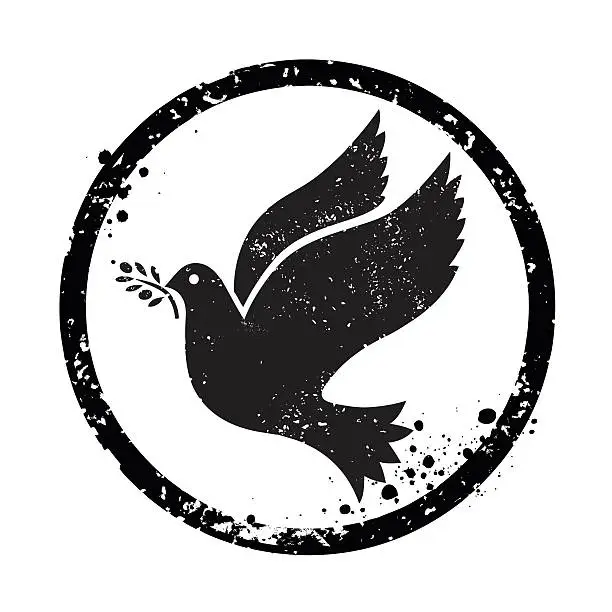 Vector illustration of Peace Stamp
