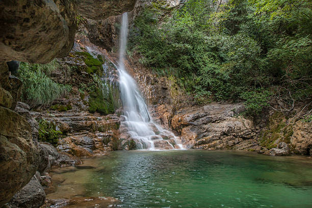 istock Waterfall in  Greek Mt Olympus 500735622
