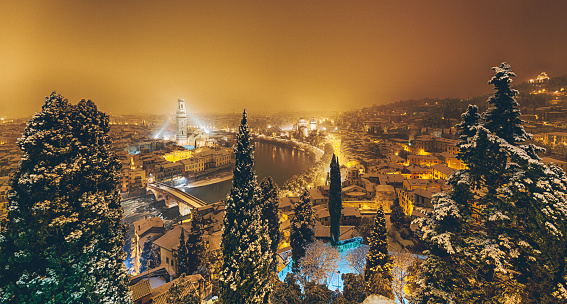 City of Verona during winter.