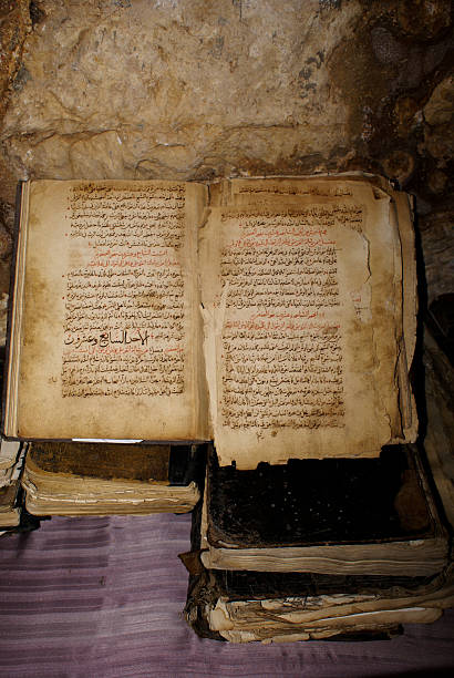 istock Old Antique handwritten books in Arabic language 500736122