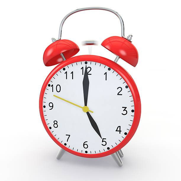 istock Red alarm clock on an isolated background 500738214