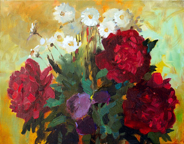 istock Oil painting of flowers. 500739457