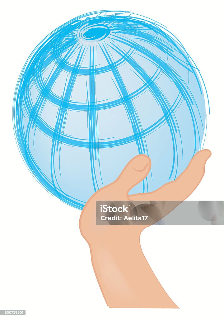 Globe compatible con la mano - Ilustración de stock de Agarrar libre de derechos