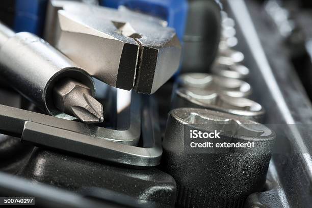 Work Tools Extreme Closeup Stock Photo - Download Image Now - Accessibility, Adjustable Wrench, Business Finance and Industry