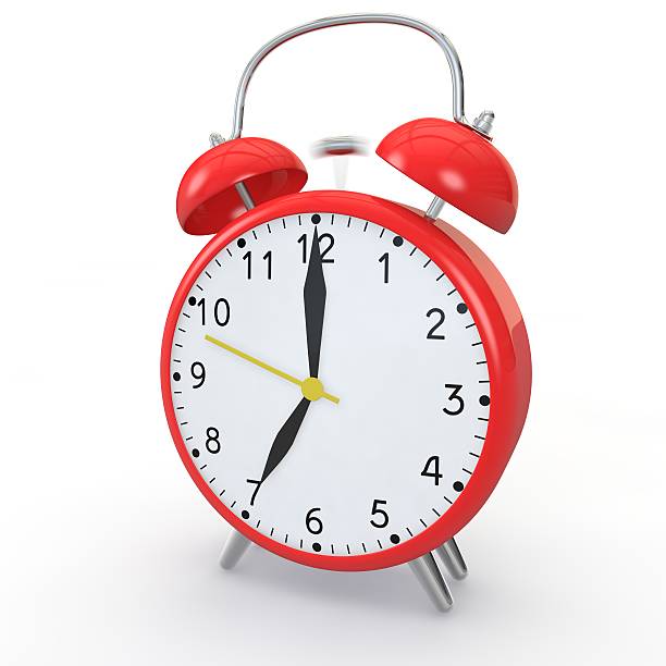 istock Red alarm clock on an isolated background 500744676