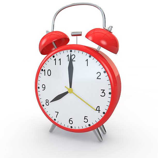 istock Red alarm clock on an isolated background 500745116