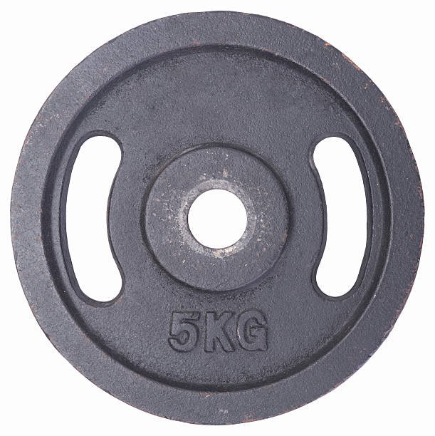 istock dumbbell weight. isolated on white background. clipping path. 500747158