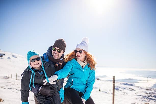 istock Happy family on winter vocation 500747304