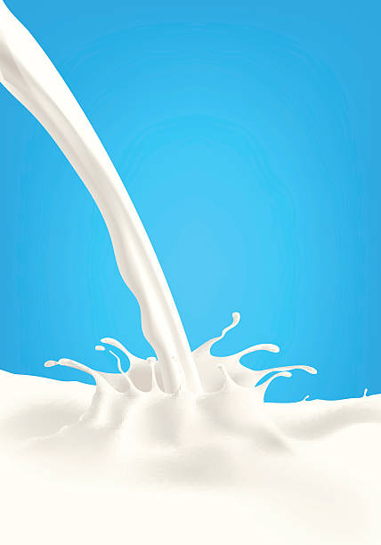 молоке, йогурте или кремовый плещущиеся. - dairy farm liquid food and drink splashing stock illustrations