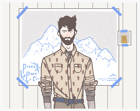 Fashionable mountain man 