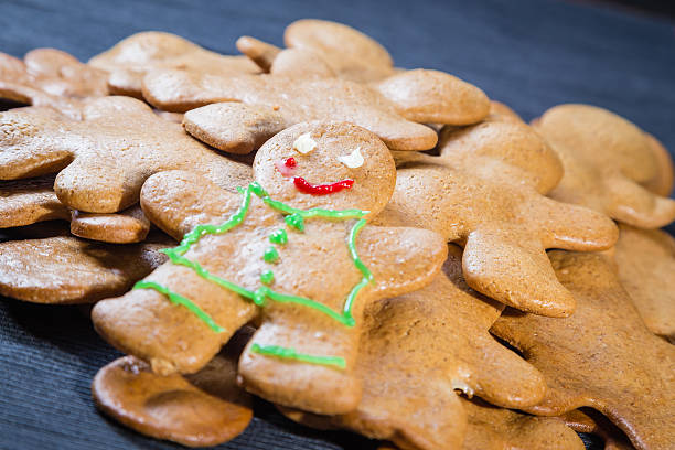 istock Christmas homemade gingerbread man on table 500751388