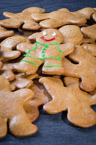 istock Christmas homemade gingerbread man on table 500751402