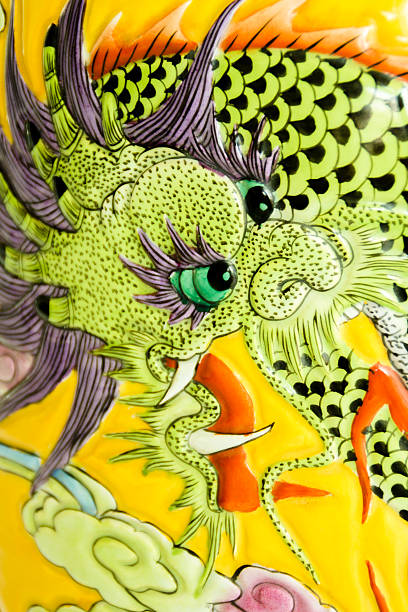 istock Closeup Chinese Paint Vase Texture 500751429