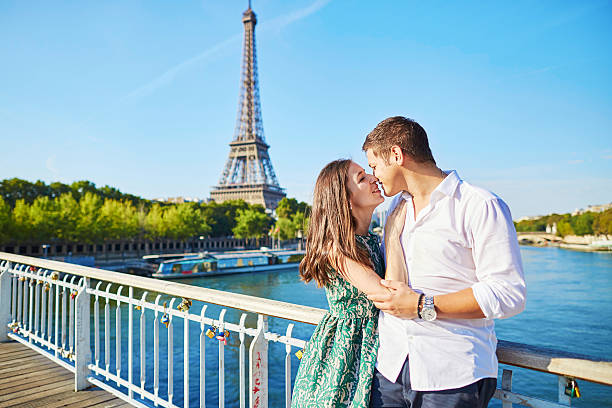 istock Young romantic couple spending their vacation in Paris 500752174