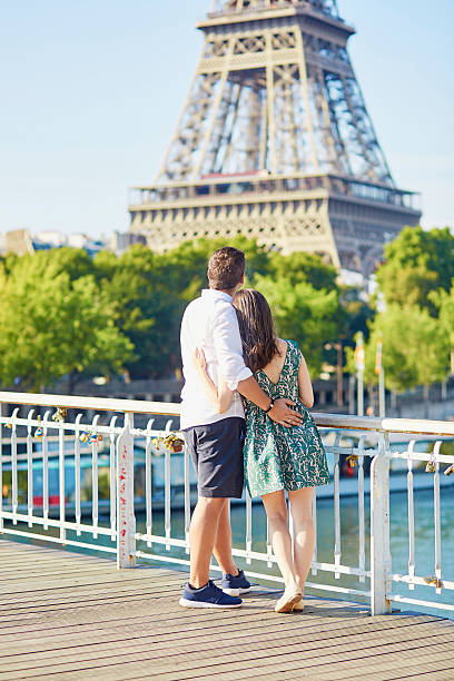 istock Young romantic couple spending their vacation in Paris 500752436