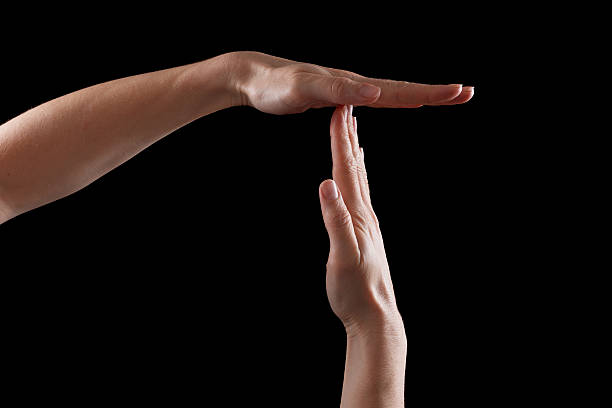 istock Pause or break time hand gesture, shot on black 500752470