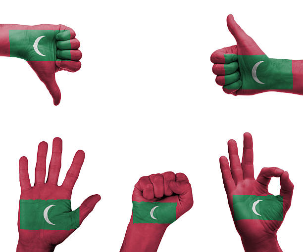 istock Hand set with the flag of Maldives 500752689