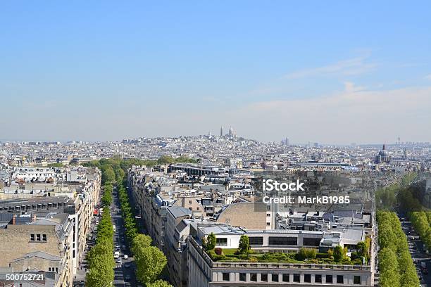 Sacrecoeur And Rooftops Of Paris Stock Photo - Download Image Now - Aerial View, Apartment, Arc de Triomphe - Paris