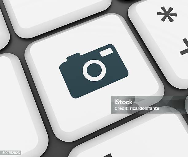 Computer Key Camera Icon Stock Photo - Download Image Now - Camera - Photographic Equipment, Choice, Choosing