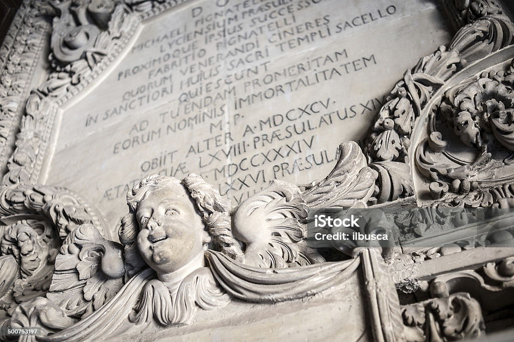 Details in The Metropolitan Cathedral of Santa Maria Assunta, Lecce Details in Cattedrale metropolitana Santa Maria Assunta, Lecce Angel Stock Photo