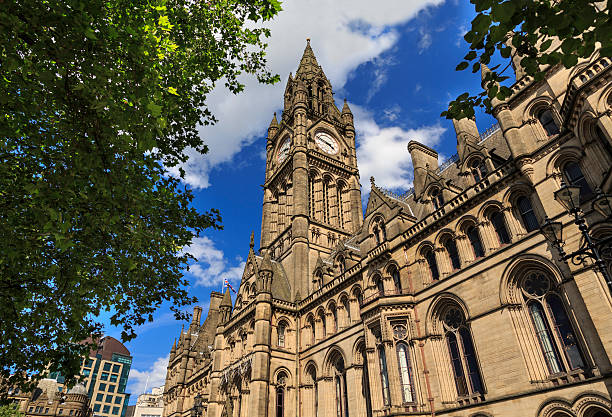 Manchester Town Hall stock photo
