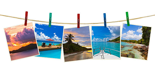 istock Vacation beach photography on clothespins 500753724