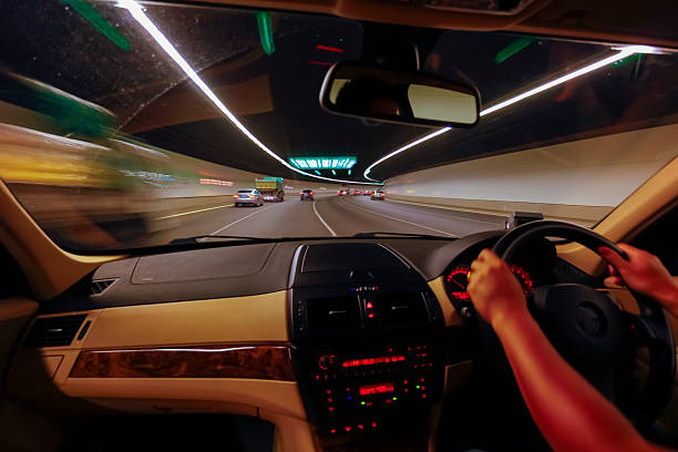 istock Driving within speed limit in Marina Coastal Expressway tunnel. 500754113