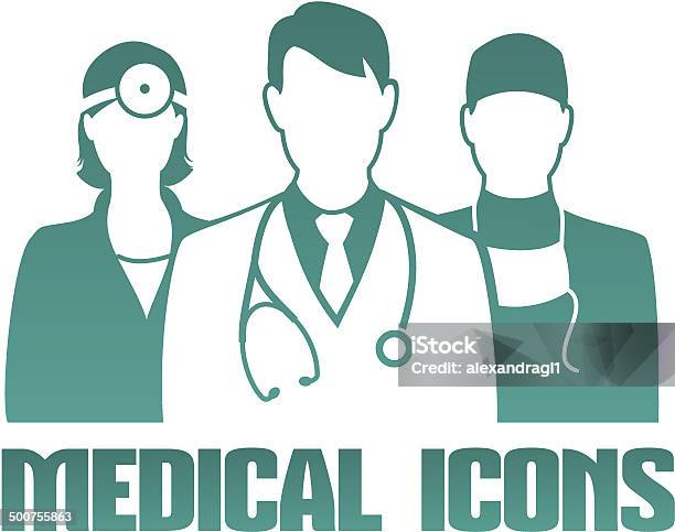 Medical Symbol Mit Anderen Ärzten Stock Vektor Art und mehr Bilder von Icon - Icon, Arzt, Menschengruppe