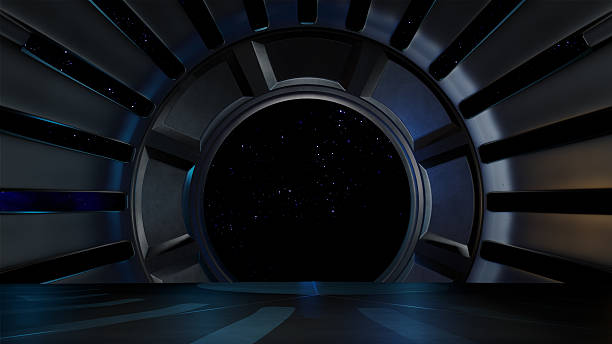 Space environment, ready for comp of your characters. stock photo