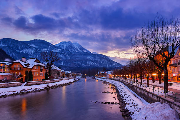 istock Spa resort Bad Ischl Austria at sunset 500756818