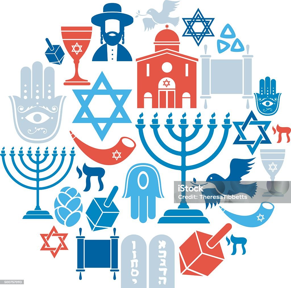 Judaísmo grupo de iconos - arte vectorial de Judaísmo libre de derechos