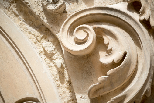 Baroque architecture detail in Lecce, Italy