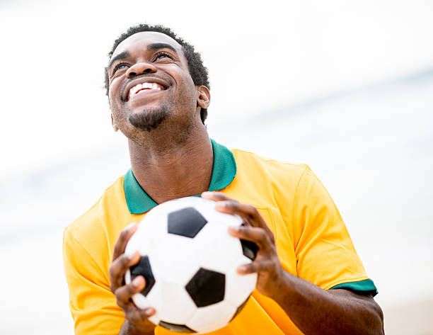 istock Happy football player 500757605